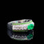 14K GOLD 1.18 CTW VIVID GREEN NATURAL EMERALD & DIAMOND RING