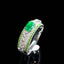 14K GOLD 1.18 CTW VIVID GREEN NATURAL EMERALD & DIAMOND RING