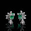 14K GOLD 1.80 CTW VIVID GREEN NATURAL EMERALD & DIAMOND EARRINGS