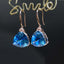 14K GOLD 14.2 CT NATURAL TOPAZ & DIAMOND EARRINGS