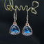14K GOLD 14.2 CT NATURAL TOPAZ & DIAMOND EARRINGS