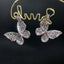 14K GOLD 3.02 CT NATURAL H DIAMOND & BUTTERFLY EARRINGS