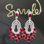 14K GOLD 6.56 CTW NATURAL RUBY & DIAMOND EARRINGS