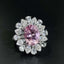 14K GOLD 4.8 CTW NATURAL MORGANITE & SAPPHIRE RING