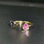 14K GOLD 0.79 CTW NATURAL SAPPHIRE & DIAMOND & TOI ET MOI RING