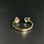 14K GOLD 0.79 CTW NATURAL SAPPHIRE & DIAMOND & TOI ET MOI RING