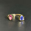 14K GOLD 0.79 CTW NATURAL SAPPHIRE & DIAMOND & TOI ET MOI RING