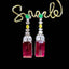 14K GOLD 10 CT NATURAL TOURMALINE & COLOURED GEMSTONE EARRINGS