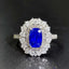 14K GOLD 2.01 CTW NATURAL SAPPHIRE & DIAMOND RING/PENDANT( WITHOUT CHAIN )