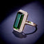 14K GOLD 6.41 CTW NATURAL TOURMALINE & DIAMOND RING