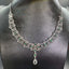 14K GOLD 7.06 CTW VIVID GREEN NATURAL EMERALD & DIAMOND NECKLACE