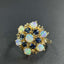 14K GOLD 2.22 CTW NATURAL OPAL & SAPPHIRE RING