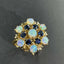 14K GOLD 2.22 CTW NATURAL OPAL & SAPPHIRE RING
