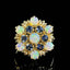 14K GOLD 2.22 CTW NATURAL OPAL & SAPPHIRE RING