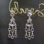 14K GOLD 4.41 CTW VIVID BLUE NATURAL SAPPHIRE & DIAMOND EARRINGS
