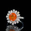14K GOLD 5.15 CT NATURAL SPESSARTINE & DIAMOND & SAPPHIRE RING