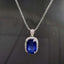 14K GOLD 4.09 CTW NATURAL SAPPHIRE & DIAMOND PENDANT( WITHOUT CHAIN )