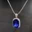 14K GOLD 4.09 CTW NATURAL SAPPHIRE & DIAMOND PENDANT( WITHOUT CHAIN )