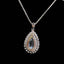 14K GOLD 3.36 CTW NATURAL AQUAMARINE & DIAMOND PENDANT( WITHOUT CHAIN )