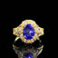 14K GOLD 2.16 CTW NATURAL TANZANITE & DIAMOND RING