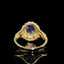 14K GOLD 2.16 CTW NATURAL TANZANITE & DIAMOND RING