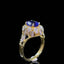 14K GOLD 2.16 CTW NATURAL TANZANITE & DIAMOND RING