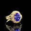 14K GOLD 2.16 CTW NATURAL TANZANITE & DIAMOND RING