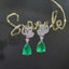 14K GOLD 1.57 CTW VIVID GREEN NATURAL EMERALD & DIAMOND EARRINGS