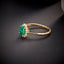 14K GOLD 0.94 CTW NATURAL EMERALD & DIAMOND RING
