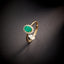 14K GOLD 0.94 CTW NATURAL EMERALD & DIAMOND RING
