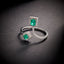 14K GOLD 0.70 CTW NATURAL EMERALD & DIAMOND RING