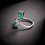 14K GOLD 0.70 CTW NATURAL EMERALD & DIAMOND RING