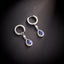 14K GOLD 1.98 CT VIVID BLUE NATURAL SAPPHIRE & DIAMOND EARRINGS
