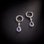 14K GOLD 1.98 CT VIVID BLUE NATURAL SAPPHIRE & DIAMOND EARRINGS