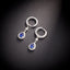 14K GOLD 1.98 CT VIVID BLUE NATURAL SAPPHIRE & DIAMOND EARRINGS