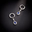 14K GOLD 1.98 CT VIVID BLUE NATURAL SAPPHIRE & DIAMOND EARRINGS
