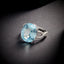14K GOLD 9.9 CTW NATURAL AQUAMARINE & DIAMOND RING