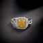 14K GOLD 1.76 CTW NATURAL YELLOW DIAMOND & DIAMOND RING