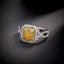14K GOLD 1.76 CTW NATURAL YELLOW DIAMOND & DIAMOND RING