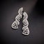 14K GOLD 2.02 CT NATURAL H DIAMOND EARRINGS