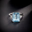 14K GOLD 5.36 CTW NATURAL AQUAMARINE & DIAMOND RING