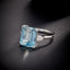 14K GOLD 5.36 CTW NATURAL AQUAMARINE & DIAMOND RING