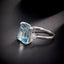 14K GOLD 5.36 CTW NATURAL AQUAMARINE & DIAMOND RING