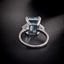 14K GOLD 5.36 CTW NATURAL AQUAMARINE & DIAMOND RING
