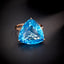 14K GOLD 29 CT NATURAL TOPAZ & DIAMOND RING