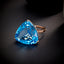 14K GOLD 29 CT NATURAL TOPAZ & DIAMOND RING