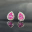 14K GOLD 1.38 CTW NATURAL PADPARADSCHA SAPPHIRE & DIAMOND EARRINGS