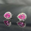 14K GOLD 1.38 CTW NATURAL PADPARADSCHA SAPPHIRE & DIAMOND EARRINGS