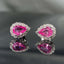 14K GOLD 1.38 CTW NATURAL PADPARADSCHA SAPPHIRE & DIAMOND EARRINGS