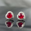 14K GOLD 1.15 CTW NATURAL RUBY & DIAMOND EARRINGS